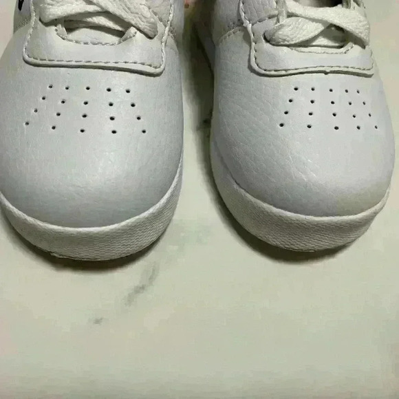 Fila Boys Vulc 13 Repeat Logo Faux Leather High-Top Sneakers White Size 8 - Picture 5 of 10